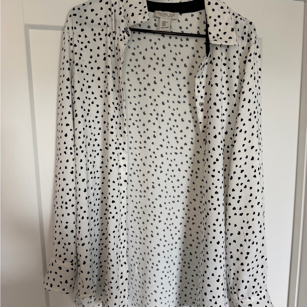 Next Black and White Heart Print Shirt